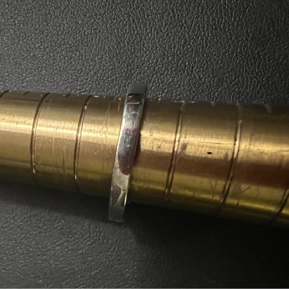 Elegant Silver and Yellow Diamond Ring Adjustable Size 5.5 - Picture 6 of 6